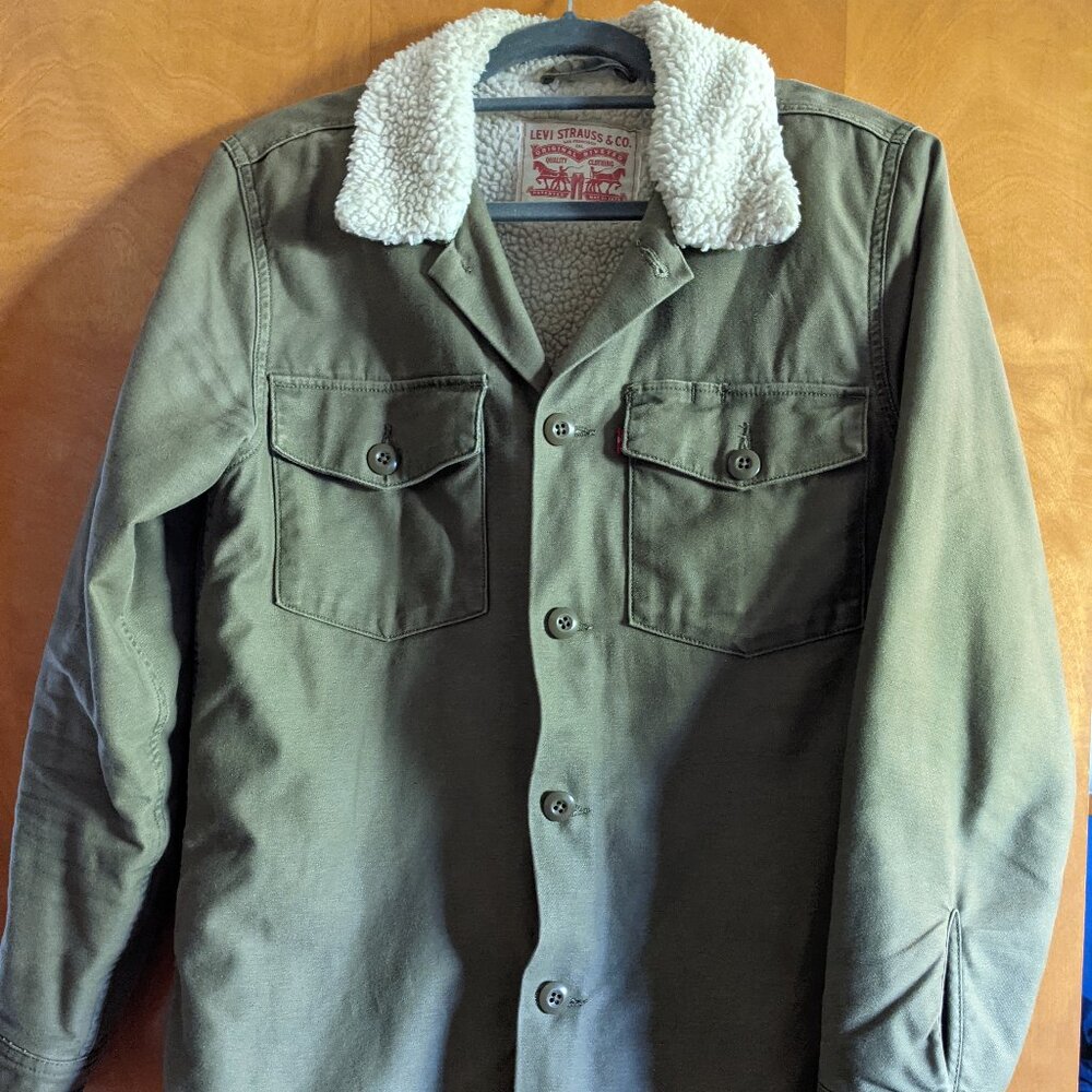 Levi’s SHERPA MILITARY SHIRT JACKET green